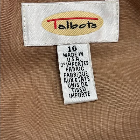 NWT Talbots Women’s Wool Blend Tan Plaid Wrap Skirt Size 16 - Picture 8 of 9